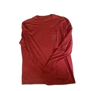 Southern Marsh Men’s Shirt Tagless Coral Salmon Long Sleeve Pocket Large